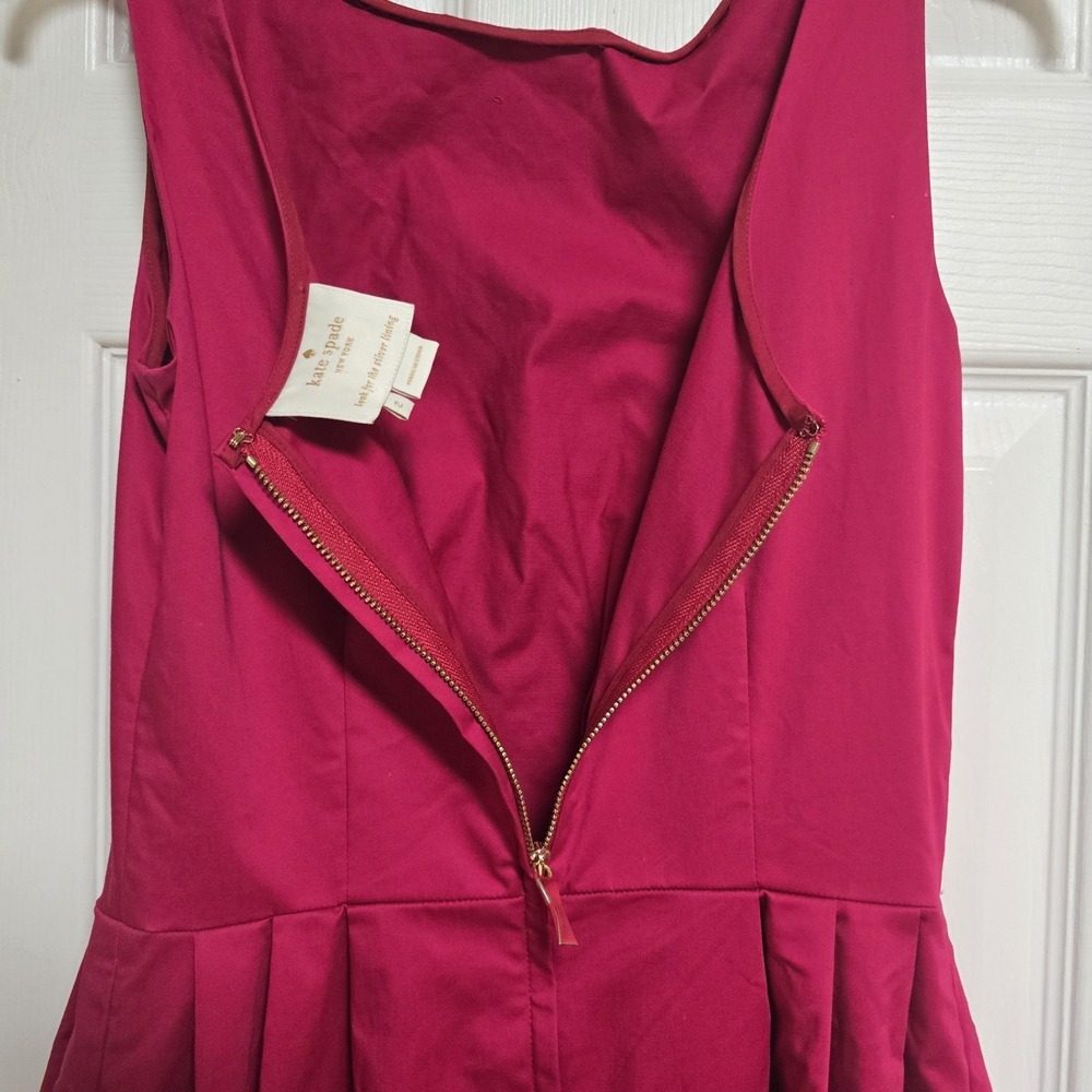 Kate Spade Fuchsia Pink Dress Size 2 With Pockets - Picture 4 of 10